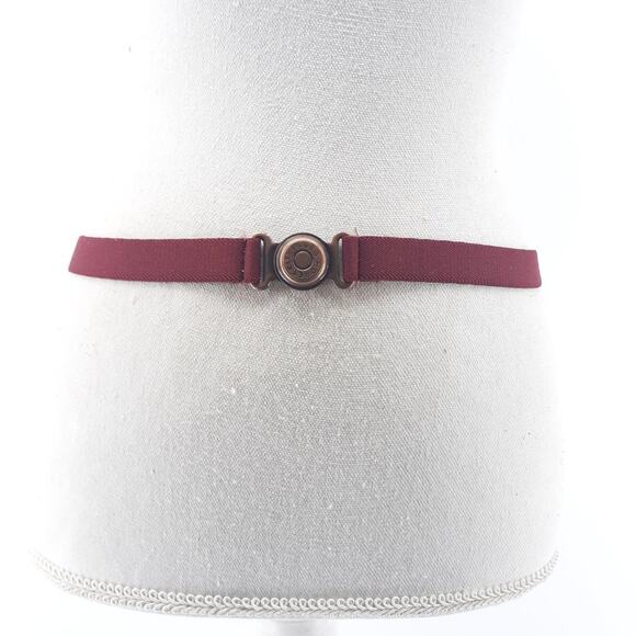 Koret City Blues Accessories - Koret City Blues Red Burgundy Cinch Stretched Skinny Belt One Size Magnet Lock
